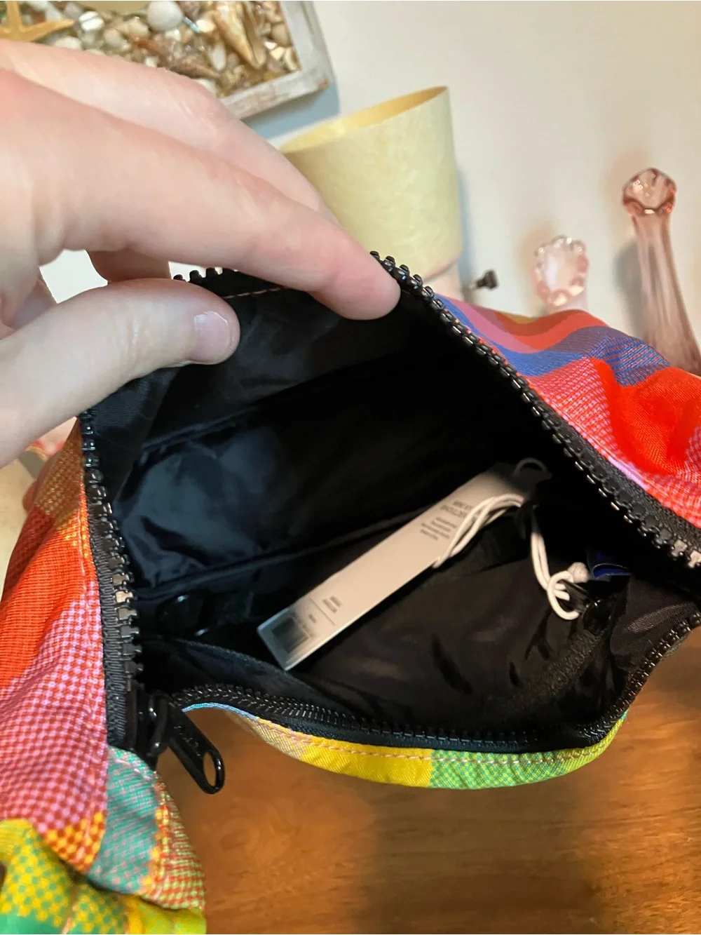BAGGU Madras Mini Nylon Shoulder Bag Urban Outfitters UO - Picture 7 of 7